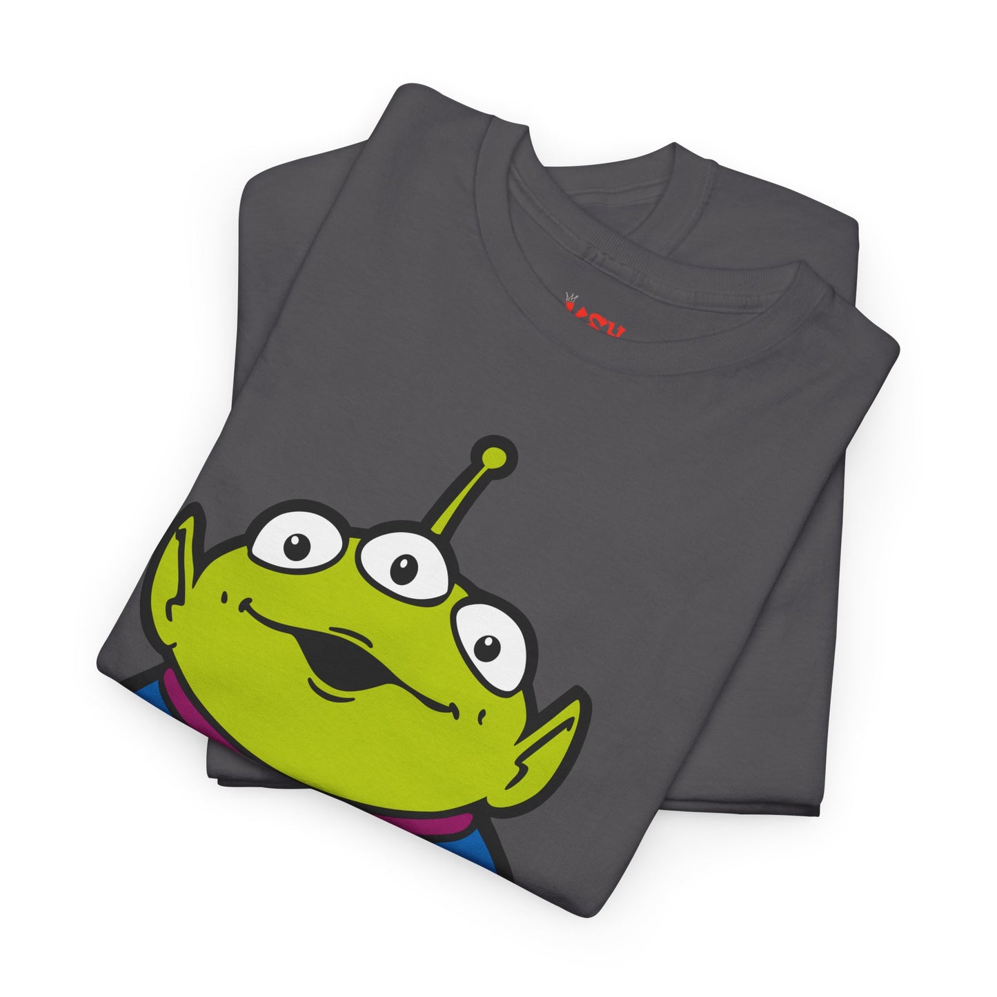 Pizza Planet Alien Graphic Tee — Retro Cartoon Pizza Logo T-Shirt