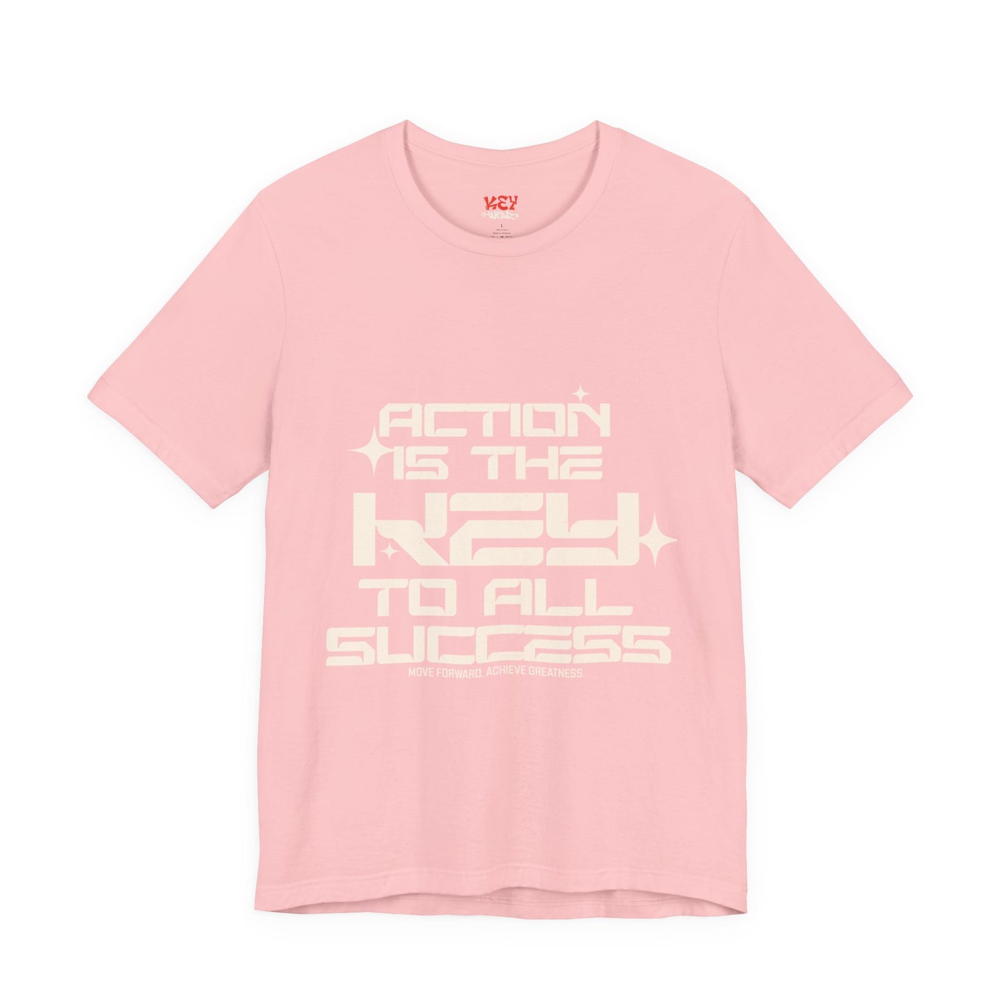 Motivational Unisex Tee: 'Action is the Key to All Success'