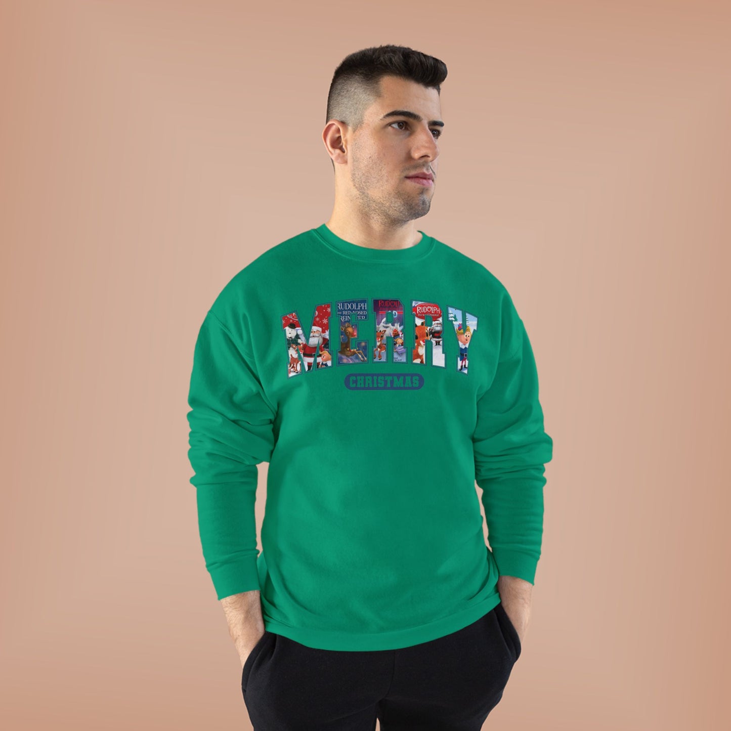 Merry Christmas Crewneck Sweatshirt — Festive Holiday Graphic Pullover