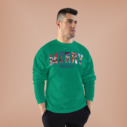 Merry Christmas Crewneck Sweatshirt — Festive Holiday Graphic Pullover