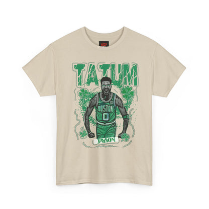 JT Boston Celtics Unisex Heavy Cotton Tee - Tatum Graphic Shirt, Sports Apparel, Basketball Fan Gear, Gift for Celtics Fans, Casual Wear