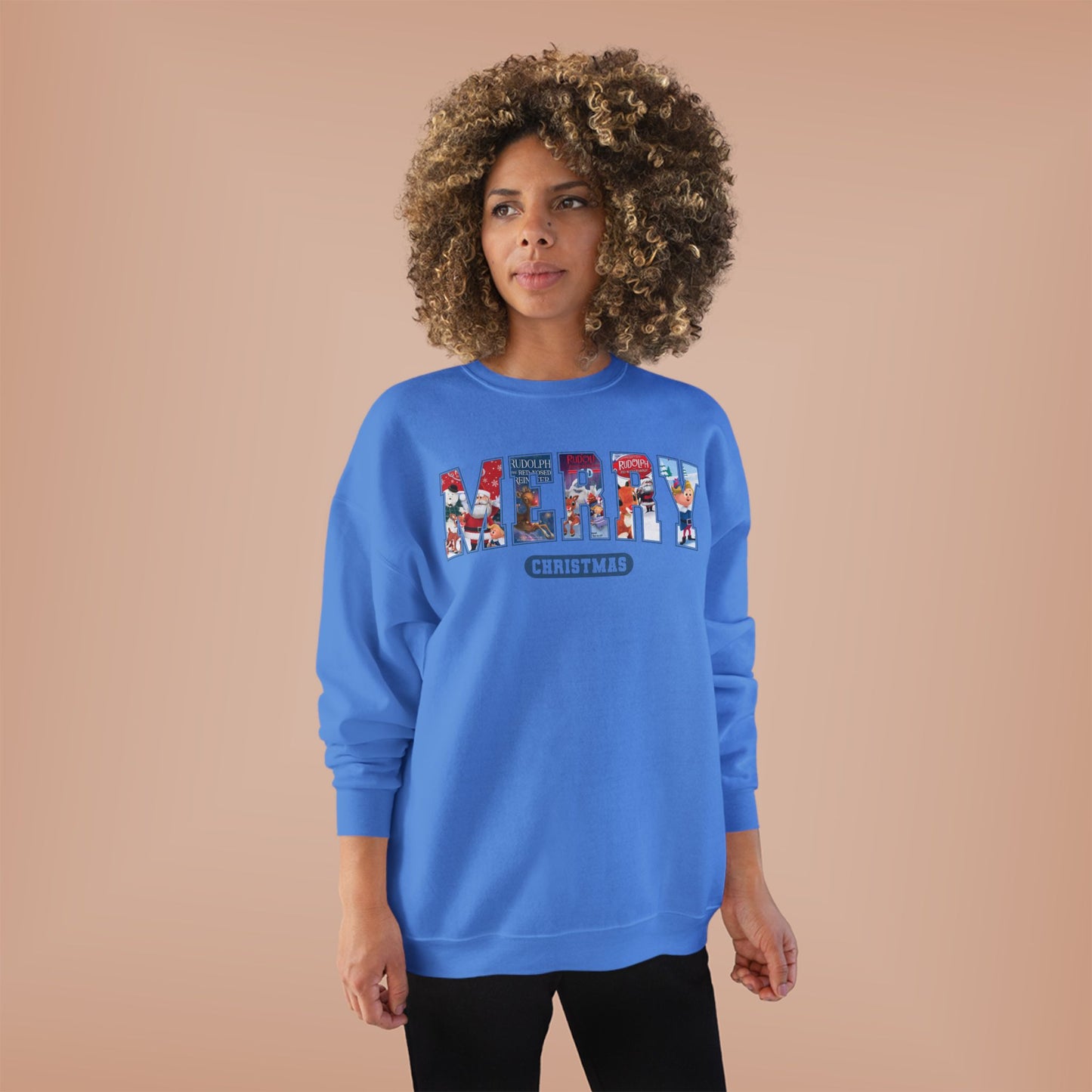 Merry Christmas Crewneck Sweatshirt — Festive Holiday Graphic Pullover