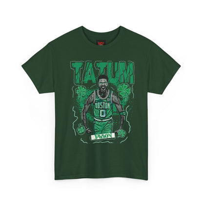 JT Boston Celtics Unisex Heavy Cotton Tee - Tatum Graphic Shirt, Sports Apparel, Basketball Fan Gear, Gift for Celtics Fans, Casual Wear