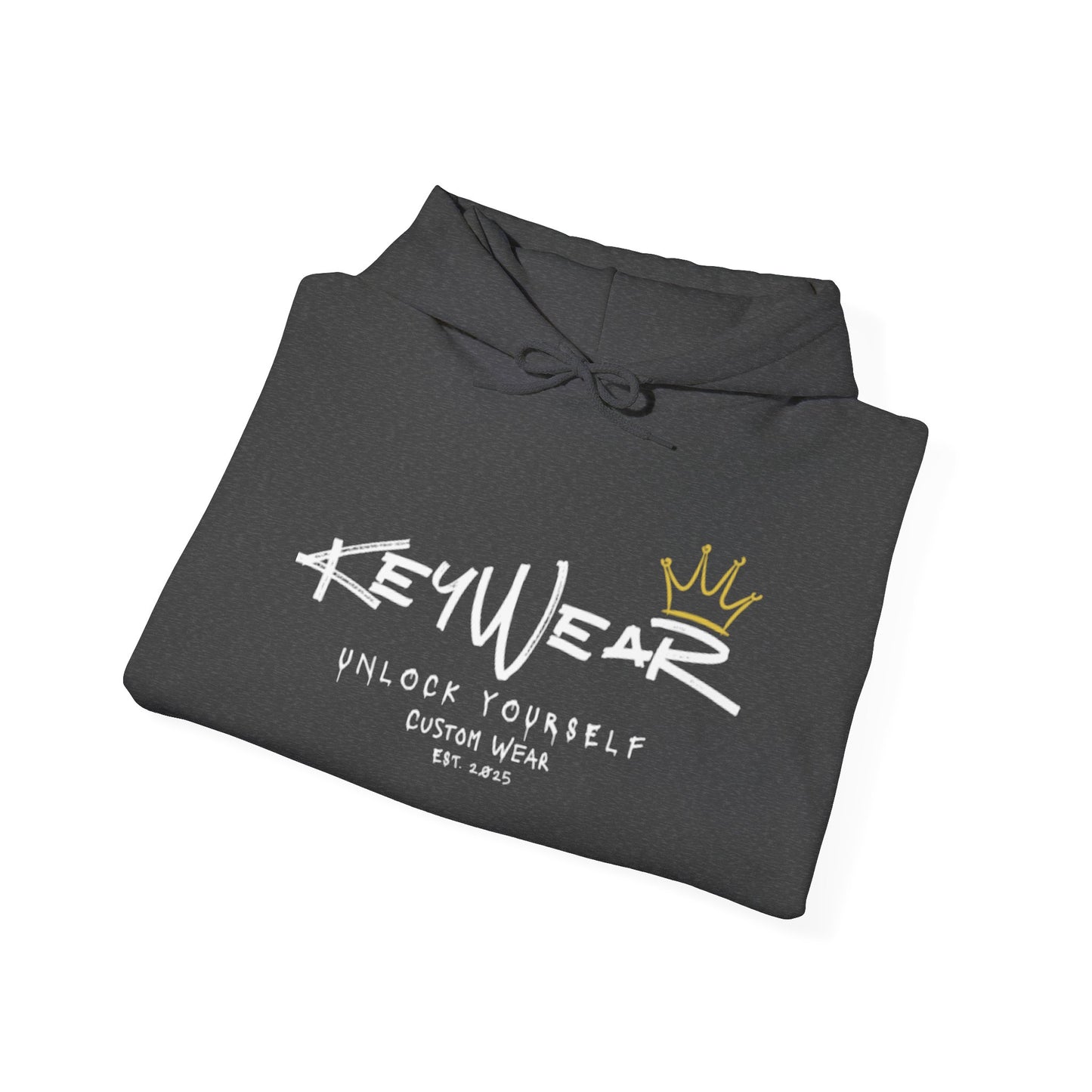 Keywear Merch Crown Emblem Unisex Hooded Sweatshirt, Cozy Hoodie, Fashionable Pullover, Gift for Him/Her, Casual Style, Birthday Gift