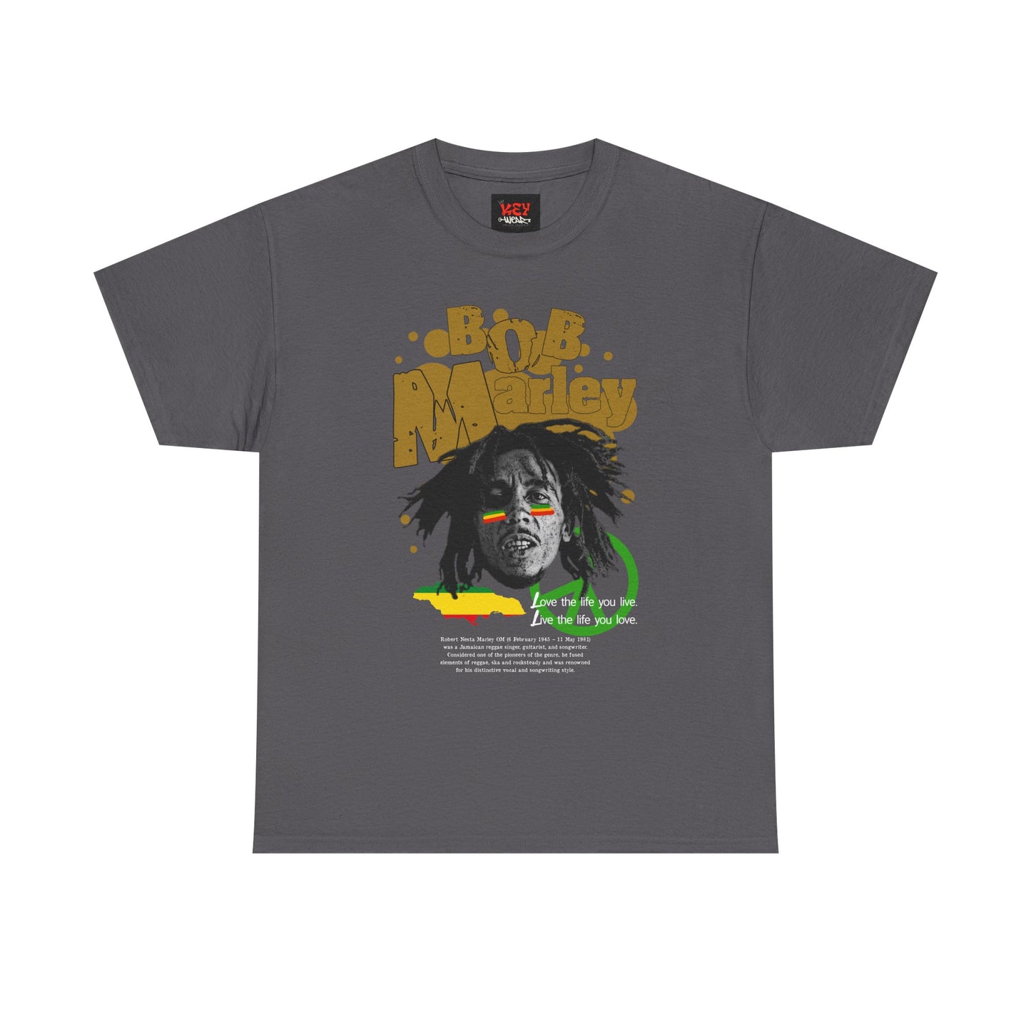 Bob Unisex Heavy Cotton Tee, Vintage Music Shirt, Reggae Lover Gift, Music Festival Apparel, Rasta Style T-Shirt