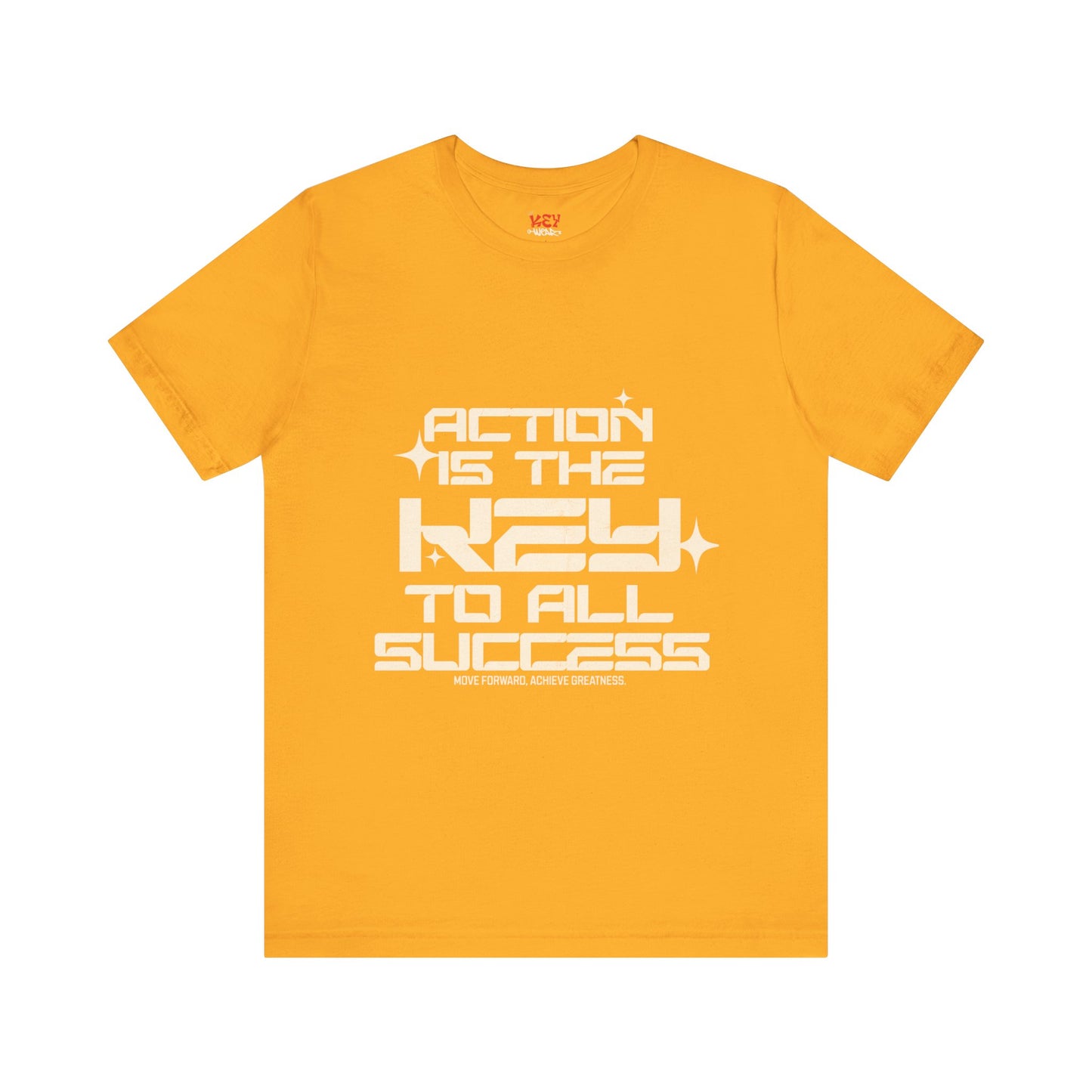 Motivational Unisex Tee: 'Action is the Key to All Success'