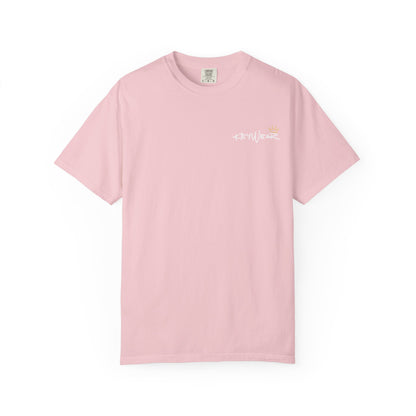Skeleton Hand Holding Red Rose Graphic Tee