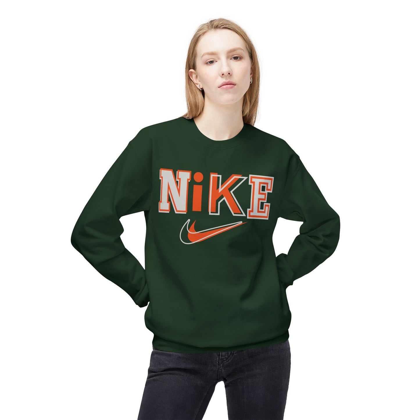'NIKE' Retro Crewneck