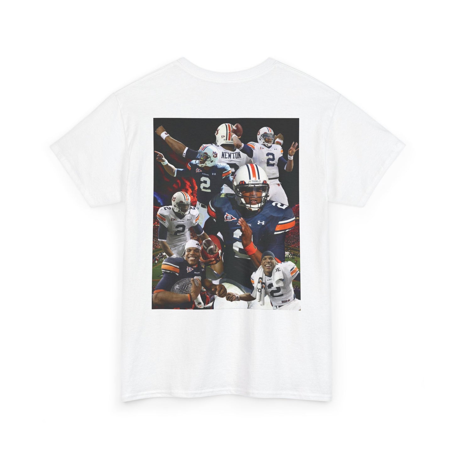 Cam Newton #2 Auburn Sports Tee, Unisex Cotton T-Shirt for Game Day, Fan Apparel, Gift for Sports Lovers, Unique Graphic Tee, Casual Wear
