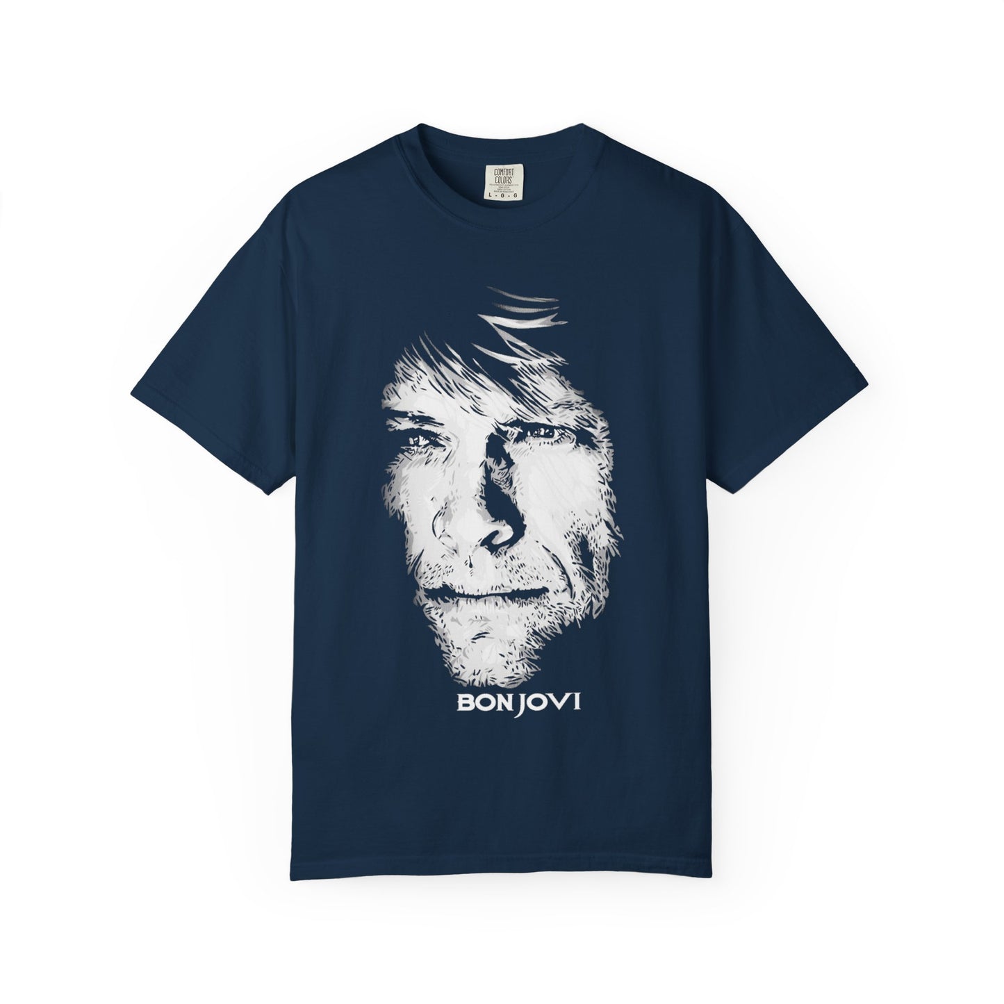 Vintage Rock Portrait T-Shirt — Bon Jovi Graphic Tee