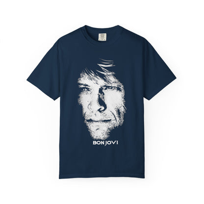 Vintage Rock Portrait T-Shirt — Bon Jovi Graphic Tee