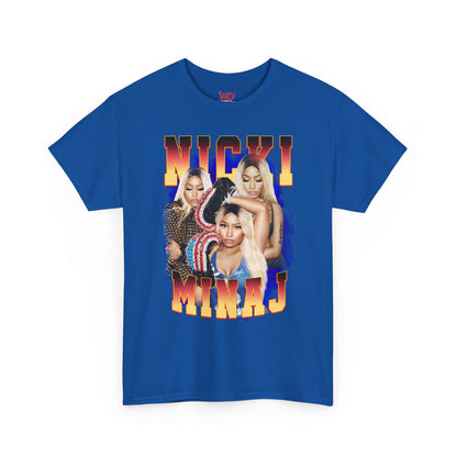 Nicki Graphic Tee — Retro Gradient Name and Portrait Collage