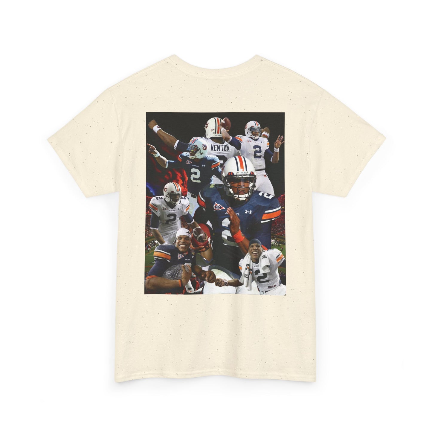 Cam Newton #2 Auburn Sports Tee, Unisex Cotton T-Shirt for Game Day, Fan Apparel, Gift for Sports Lovers, Unique Graphic Tee, Casual Wear