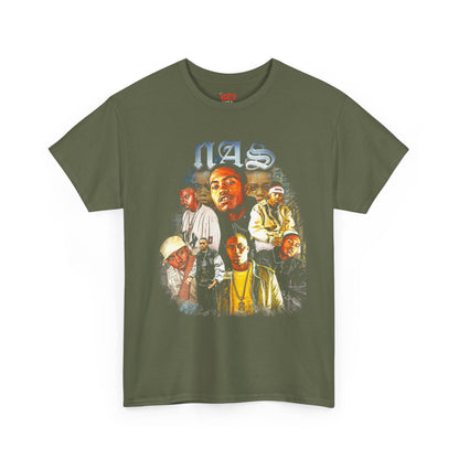 Nas Graphic Tee  Vintage Hip Hop Portrait Collage