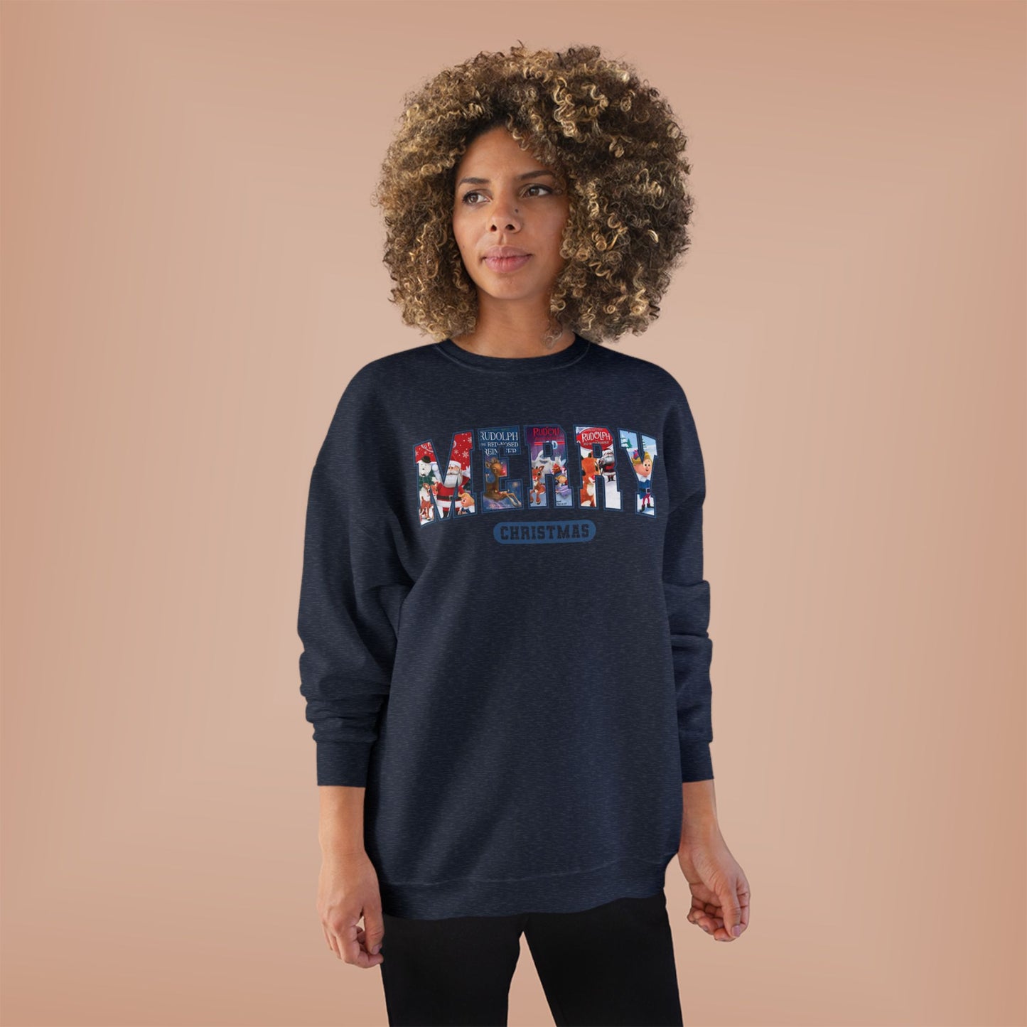Merry Christmas Crewneck Sweatshirt — Festive Holiday Graphic Pullover