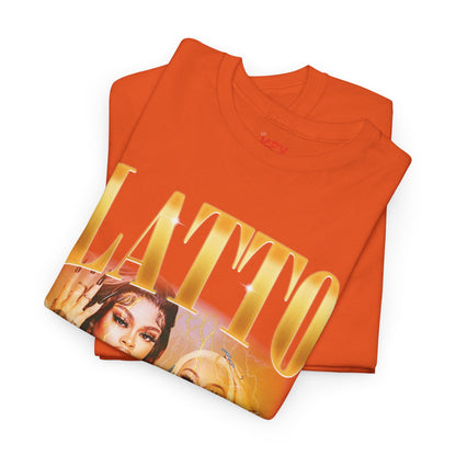 Latto Graphic Tee — 'LATTO' Gold Portrait Band T-Shirt
