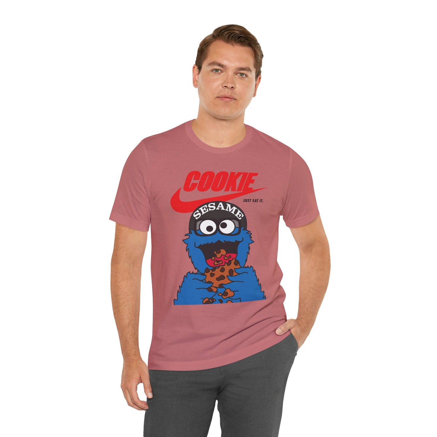 Cookie Monster Graphic Tee — "Cookie" Logo & Bite-Ready Sesame Design