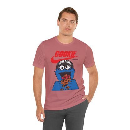 Cookie Monster Graphic Tee — "Cookie" Logo & Bite-Ready Sesame Design