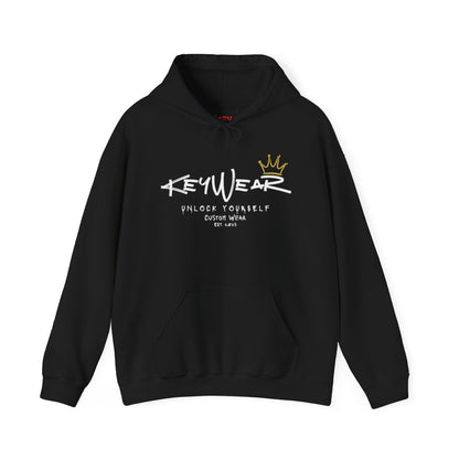 Keywear Merch Crown Emblem Unisex Hooded Sweatshirt, Cozy Hoodie, Fashionable Pullover, Gift for Him/Her, Casual Style, Birthday Gift