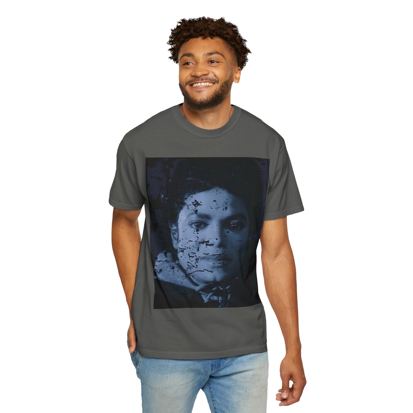 MJ Vintage Portrait T‑Shirt — Distressed