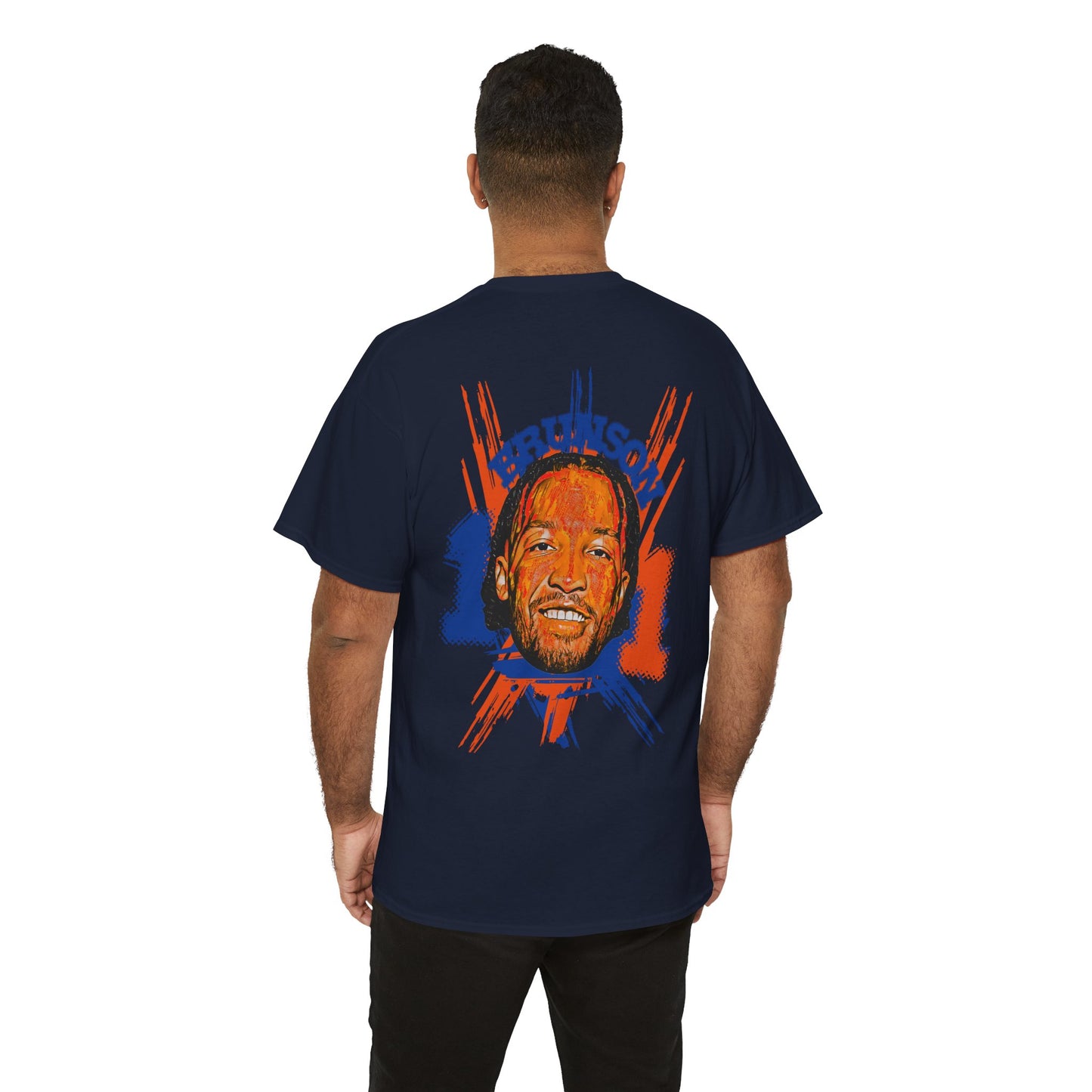 Brunson #11' Retro Portrait Basketball T-Shirt