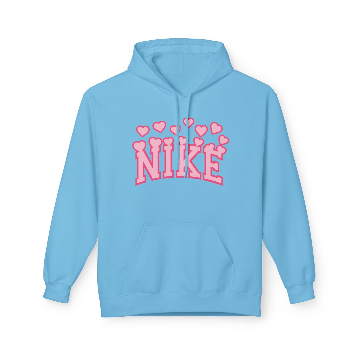 Pink Heart 'Nike' Hoodie — Cute Retro Logo Pullover