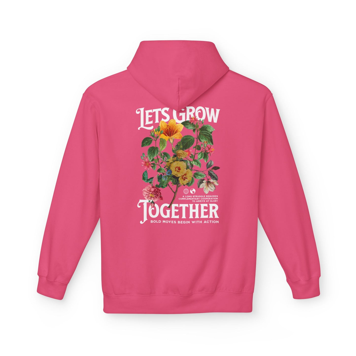 Lets Grow Together Floral Hoodie