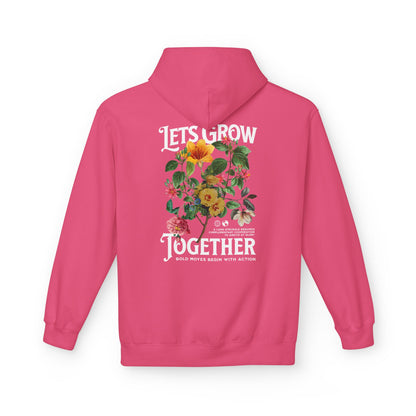 Lets Grow Together Floral Hoodie