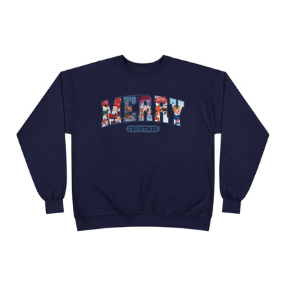 Merry Christmas Crewneck Sweatshirt — Festive Holiday Graphic Pullover