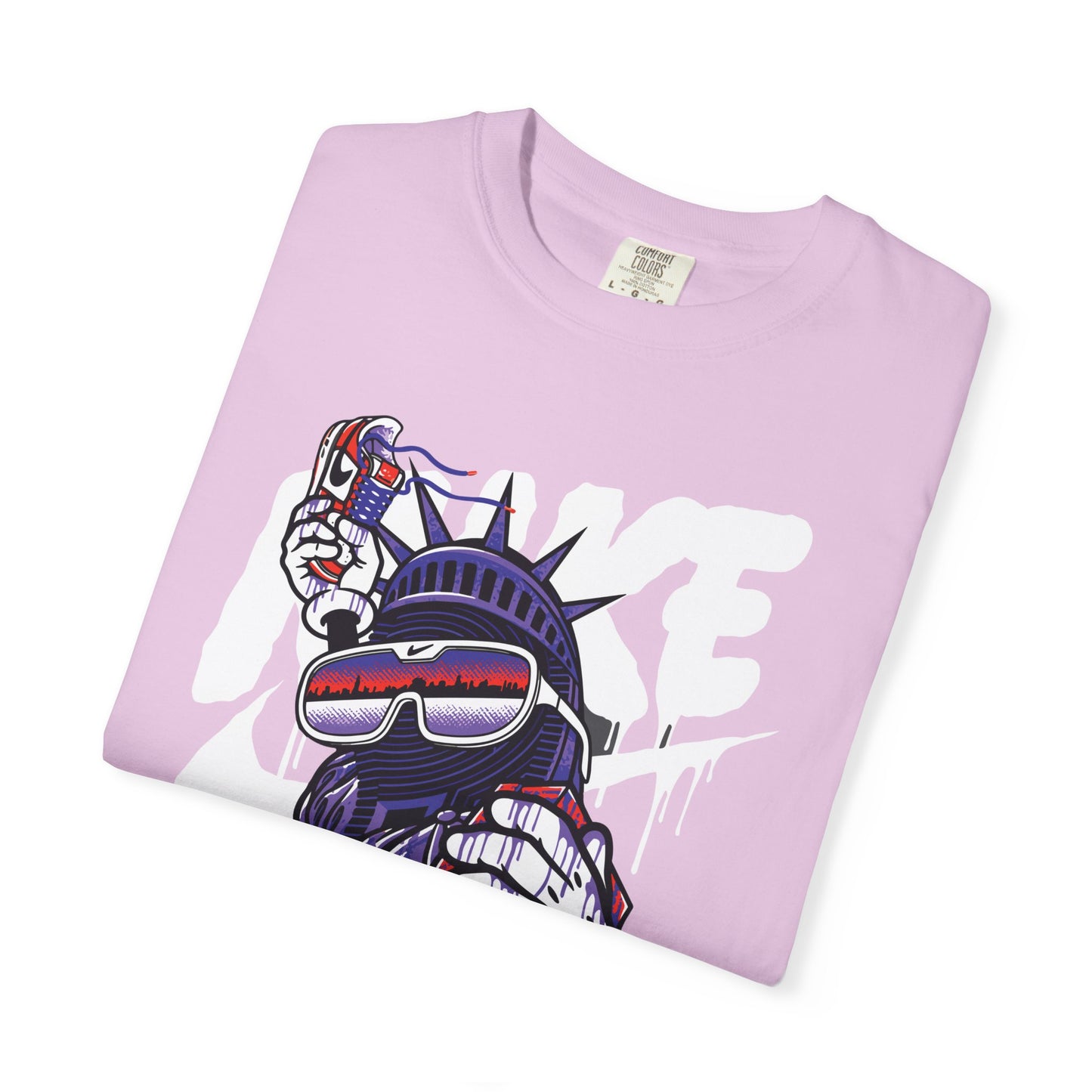 Retro Graffiti Statue of Liberty Illustration (’Like’ Spray Can)