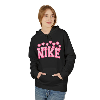 Pink Heart 'Nike' Hoodie — Cute Retro Logo Pullover