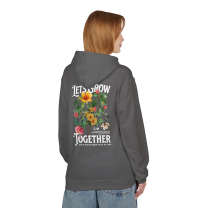 Lets Grow Together Floral Hoodie
