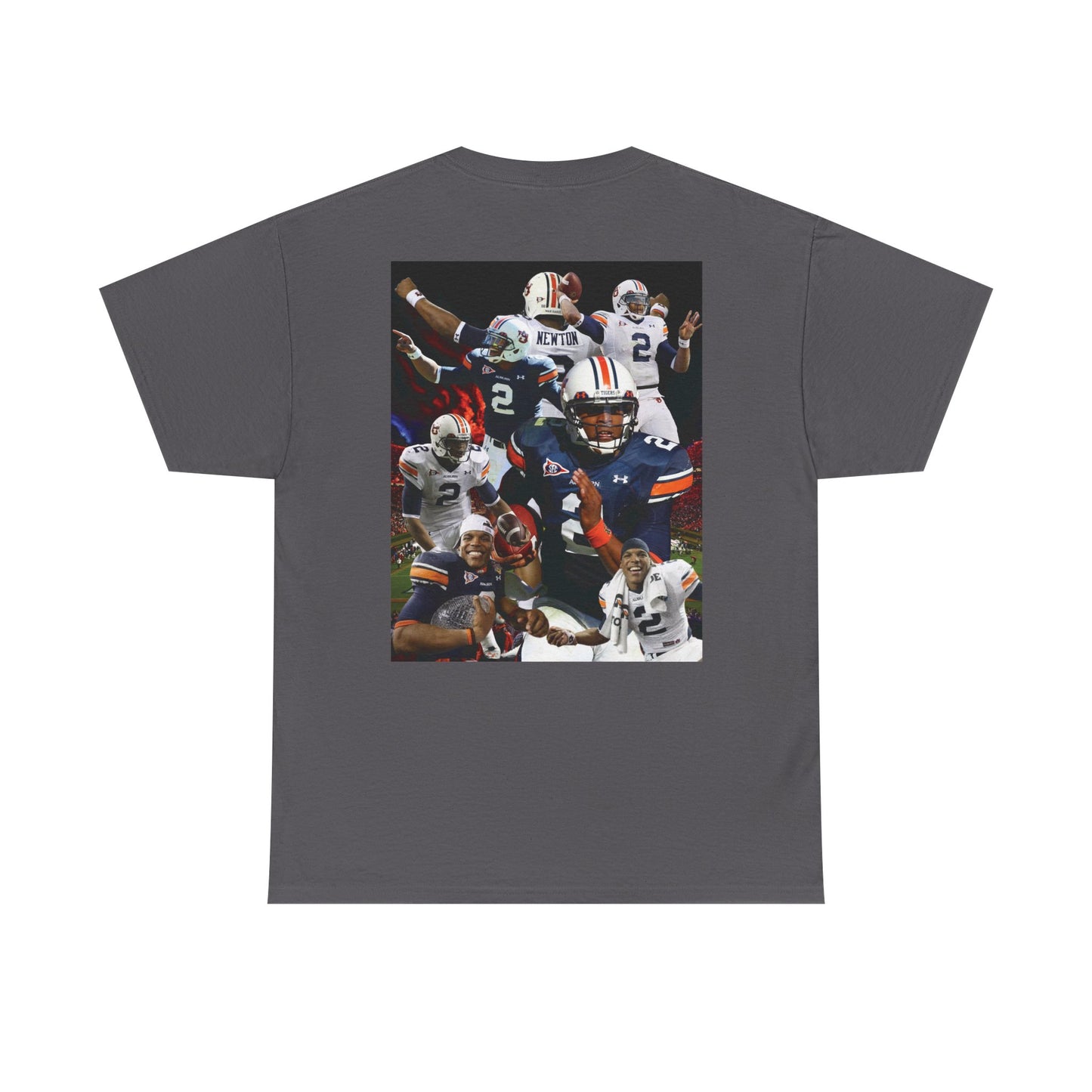 Cam Newton #2 Auburn Sports Tee, Unisex Cotton T-Shirt for Game Day, Fan Apparel, Gift for Sports Lovers, Unique Graphic Tee, Casual Wear