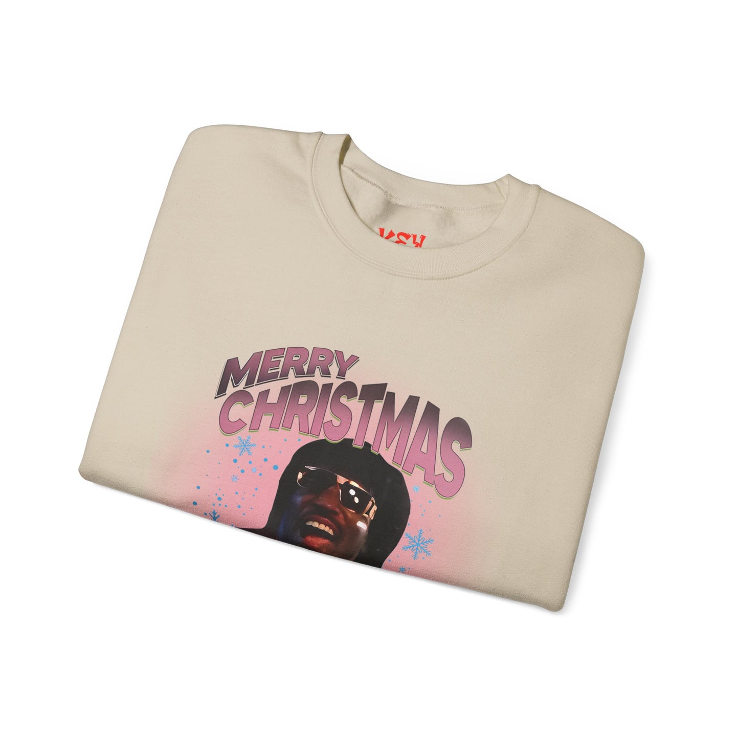 Pinky Christmas Crewneck Sweatshirt — "Merry Christmas Nukka!" Retro Holiday Graphic