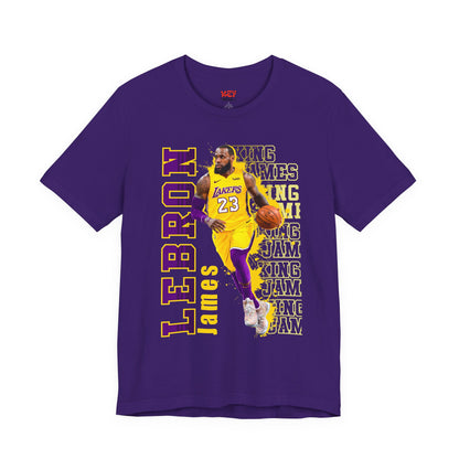 Lebron James Unisex Jersey Tee, Basketball Fan Shirt, Sports Apparel, Gift for Him, Casual Wear, Lakers Merchandise