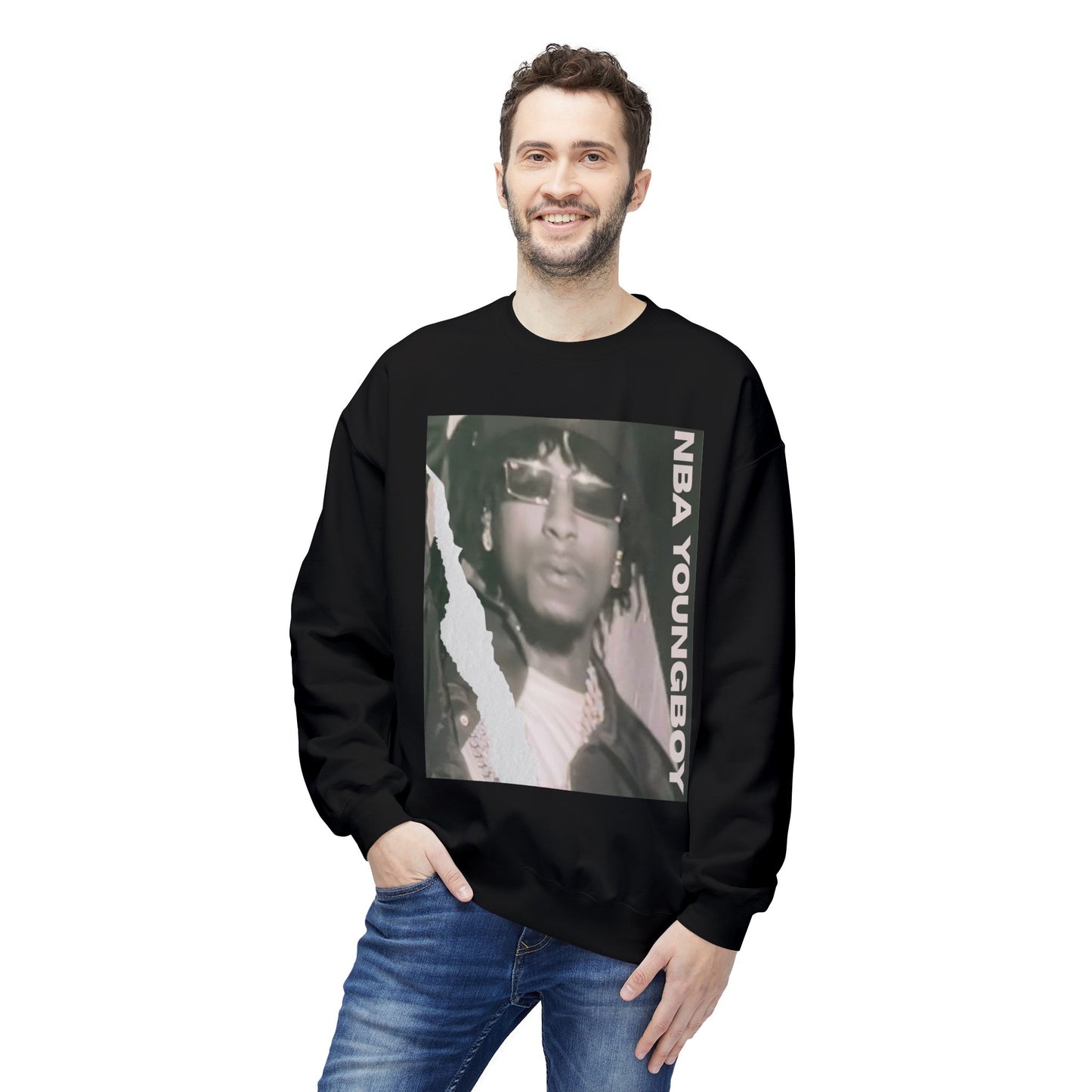 YOUNGBOY Vintage Photo Crewneck Sweatshirt — Keywear custom Graphic