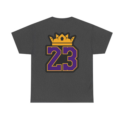 King Crown 23 Tee – Purple & Gold Sports Number Shirt
