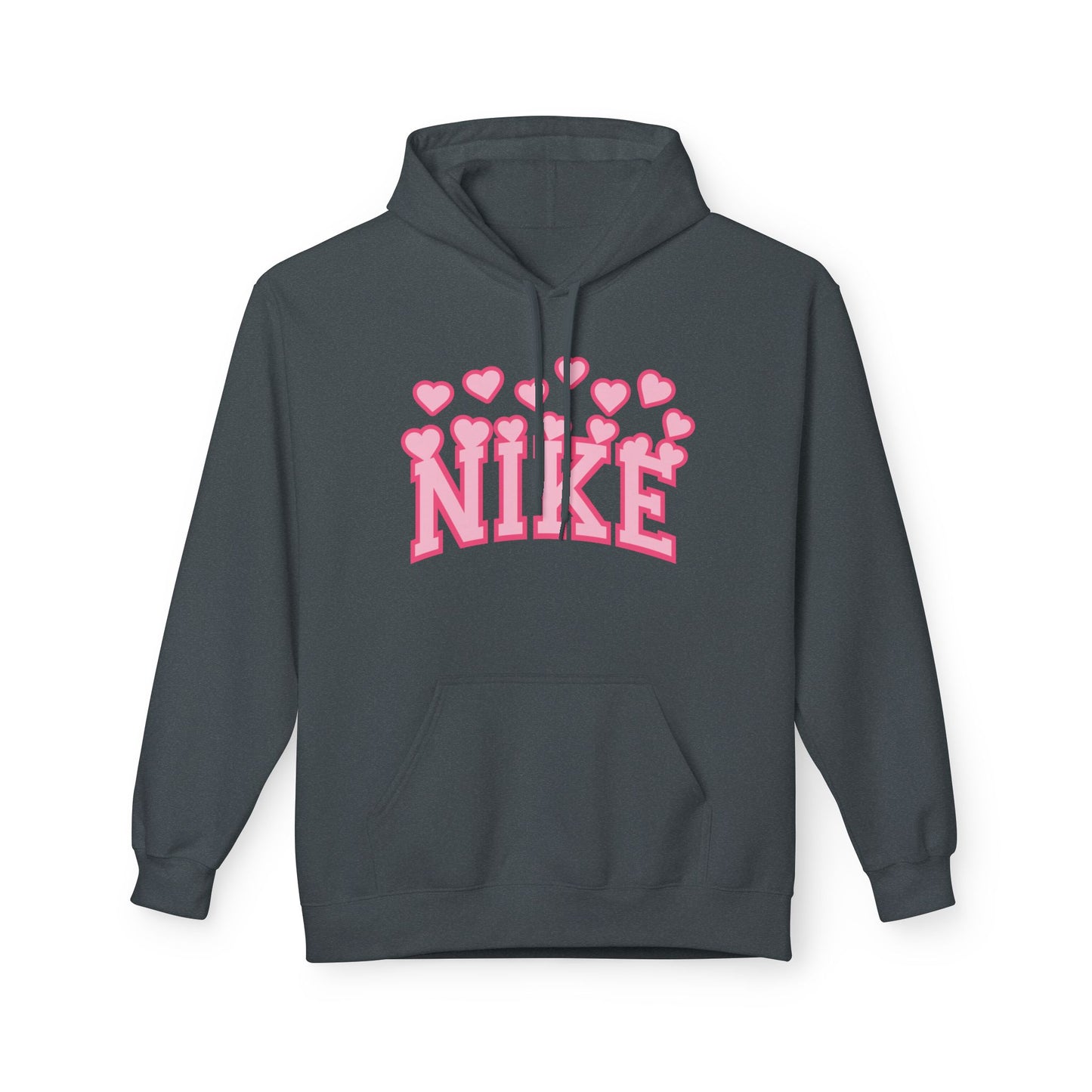 Pink Heart 'Nike' Hoodie — Cute Retro Logo Pullover