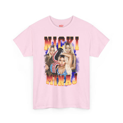Nicki Graphic Tee — Retro Gradient Name and Portrait Collage