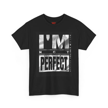 I'm Not Perfect Graphic Tee — Bold Monochrome Statement Shirt