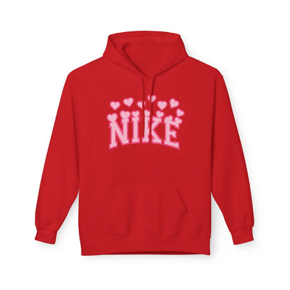 Pink Heart 'Nike' Hoodie — Cute Retro Logo Pullover