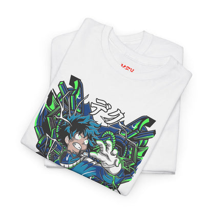Deku Anime Mecha Pilot T-Shirt — Neon Japanese Text Design