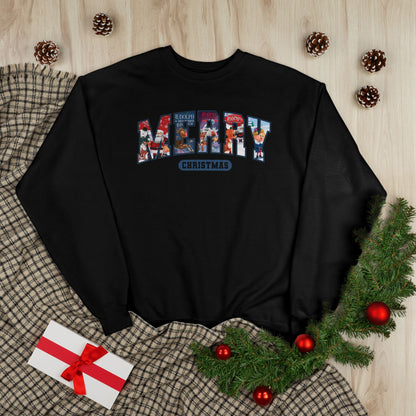 Merry Christmas Crewneck Sweatshirt — Festive Holiday Graphic Pullover