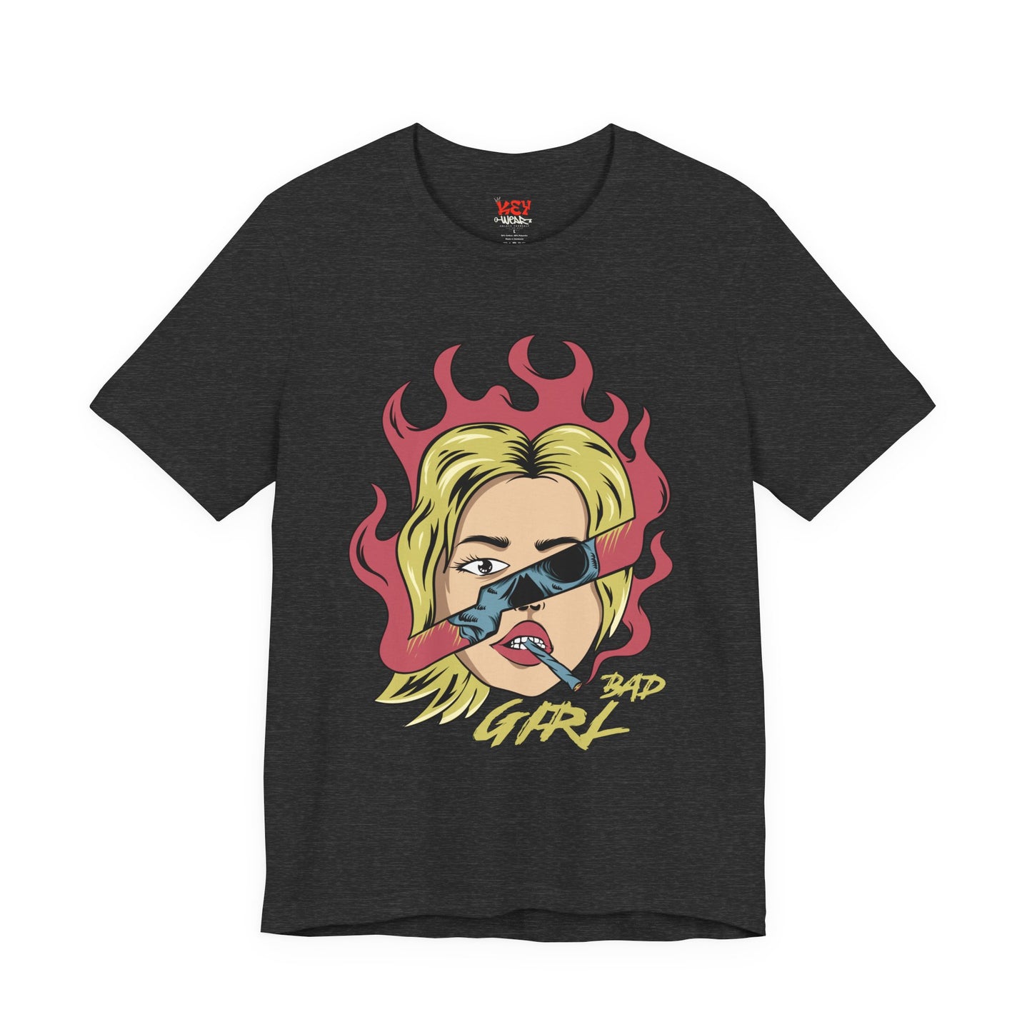 Bad Girl Pop Art Tee — Retro Flaming Blonde Graphic T-Shirt