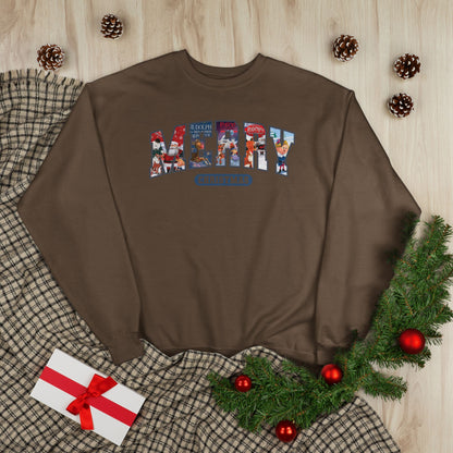 Merry Christmas Crewneck Sweatshirt — Festive Holiday Graphic Pullover
