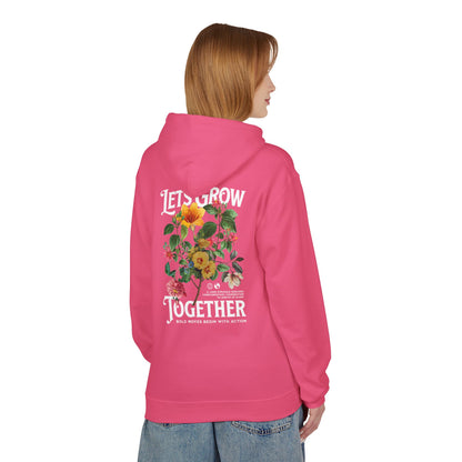 Lets Grow Together Floral Hoodie