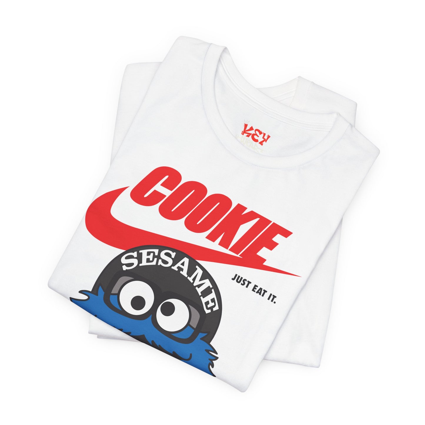 Cookie Monster Graphic Tee — "Cookie" Logo & Bite-Ready Sesame Design