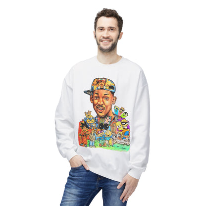 Retro ’90s Cartoon Portrait Crewneck Sweatshirt