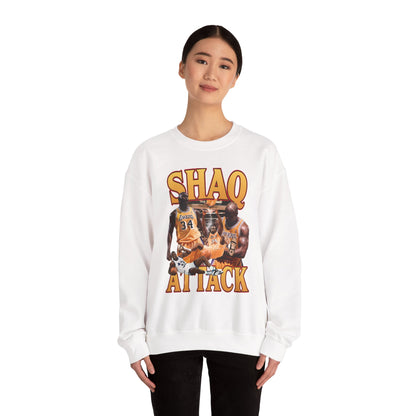 Shaq Attack Crewneck Sweatshirt, Basketball Apparel, Unisex Streetwear, Sports Fan Gift, Cozy Layering Essentials