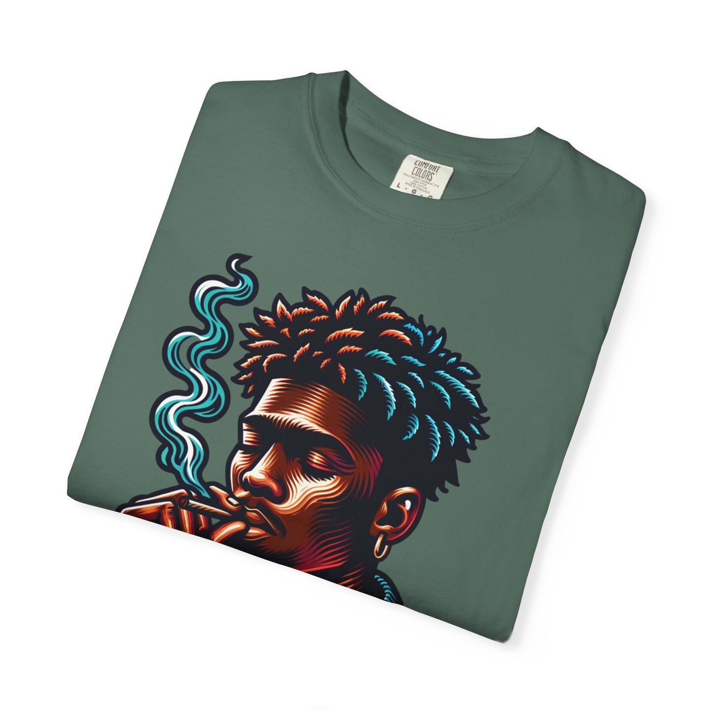 Peace In Motion T‑Shirt — Retro Smoking Portrait Graphic Tee